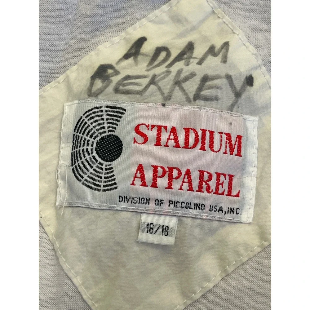 Dallas Cowboys Stadium Apparel Kids Windbreaker Jacket Grey Navy Blue Size 16/18